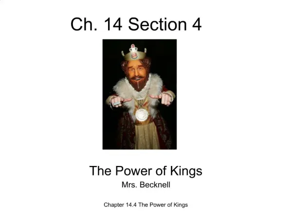 Ch. 14 Section 4