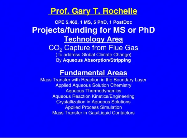 prof. gary t. rochelle