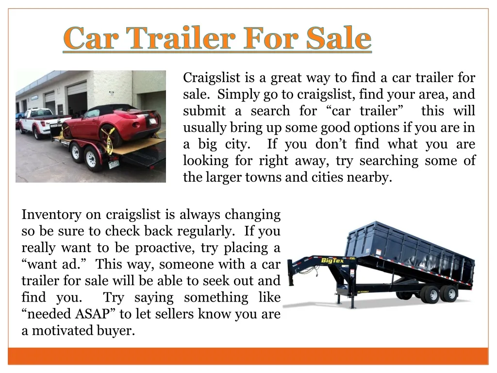 car trailer for sale