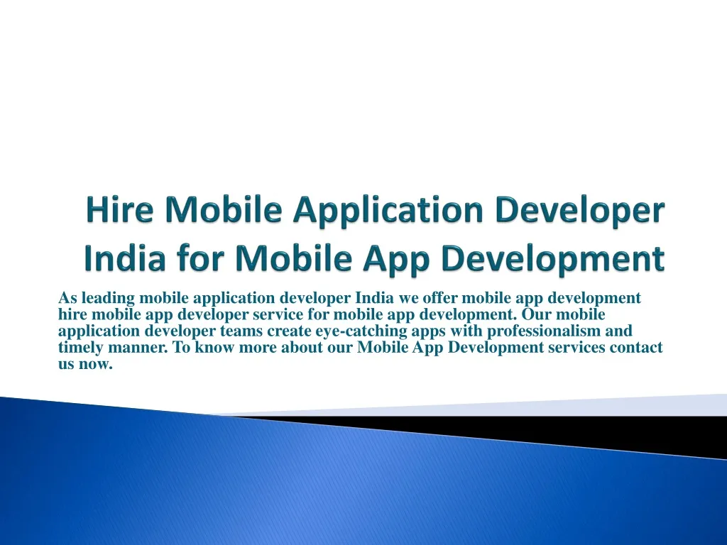 hire mobile application developer india for mobile app development
