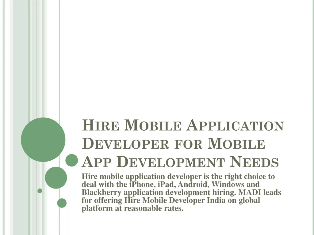 hire mobile application developer for mobile app development needs