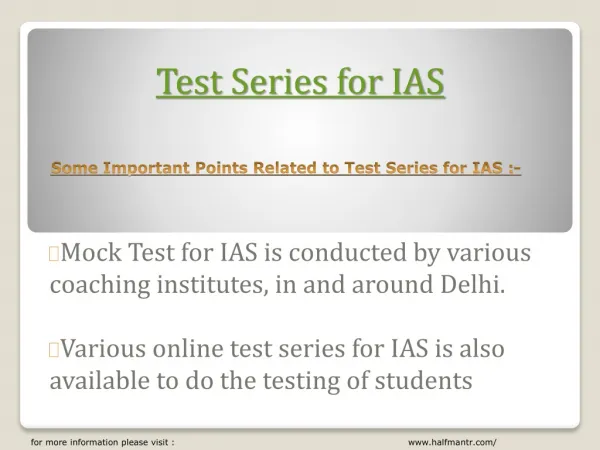 The best test series for IAS exam