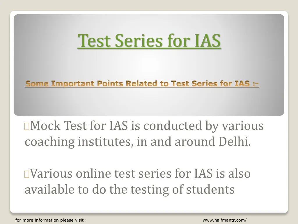 test series for ias