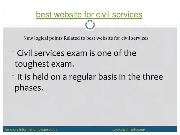 Some points about best website for civil services