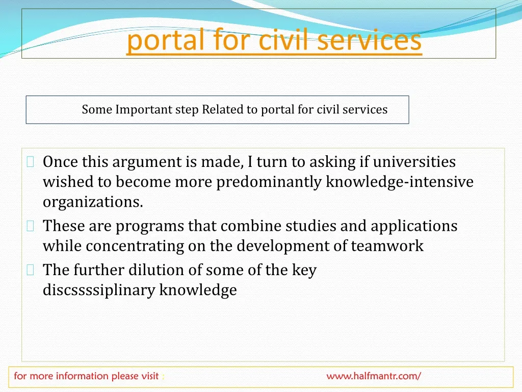 portal for civil services