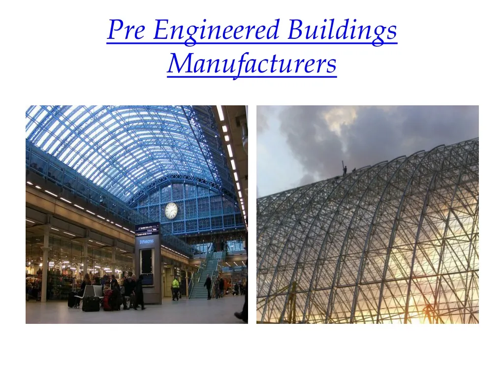 pre engineered buildings manufacturers