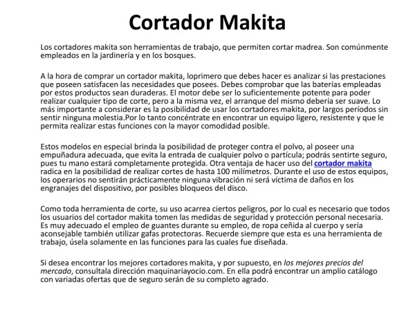 Cortador Makita
