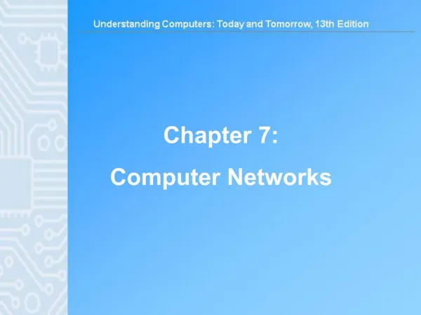 Chapter 7: Computer Networks