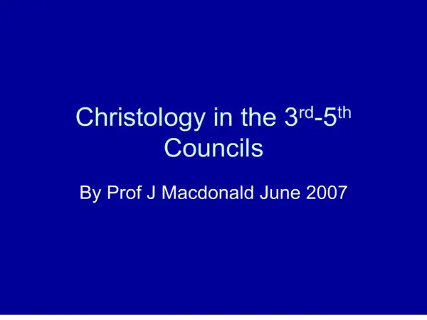 christology in the 3rd-5th councils