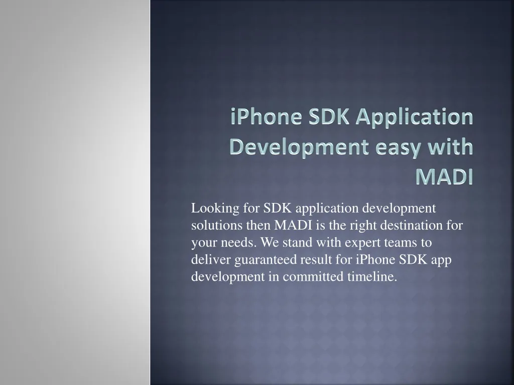 iphone sdk application development easy with madi