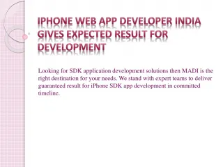 iPhone Web App Development India