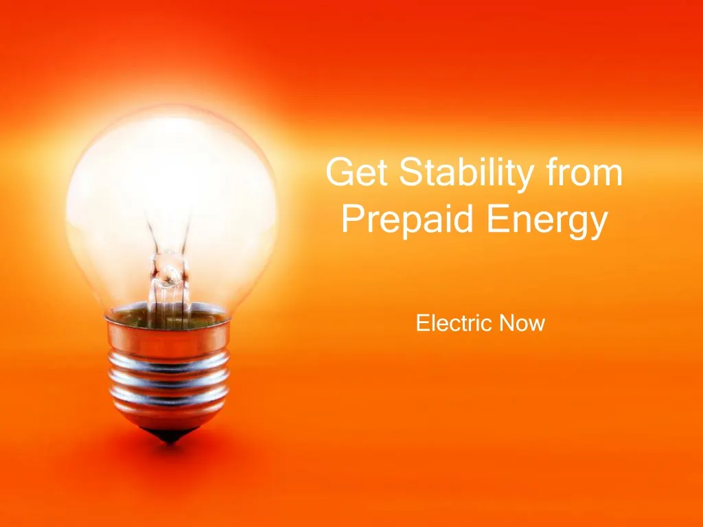 get stability from prepaid energy