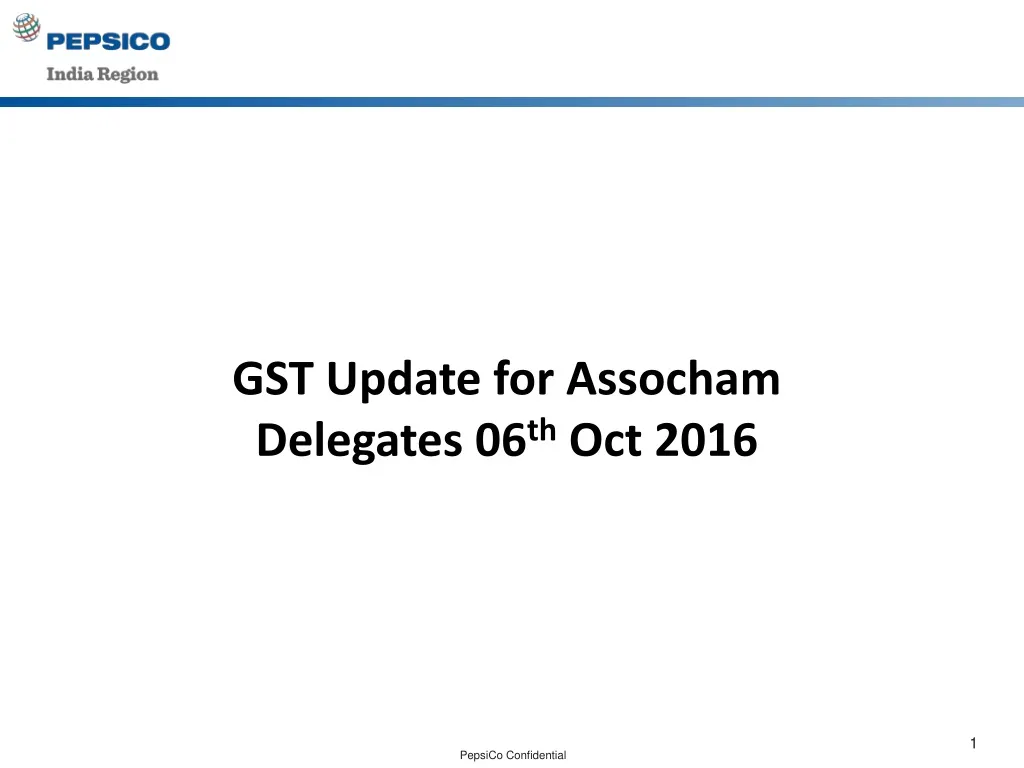 gst update for assocham delegates 06 th oct 2016