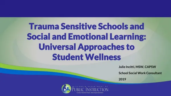 Trauma Sensitive Schools and Social and Emotional Learning: