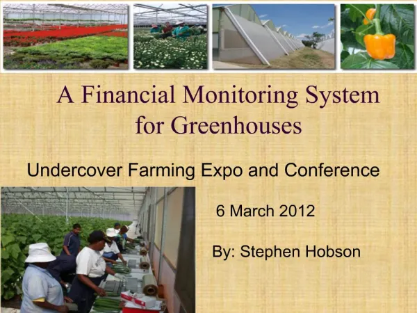 A Financial Monitoring System for Greenhouses