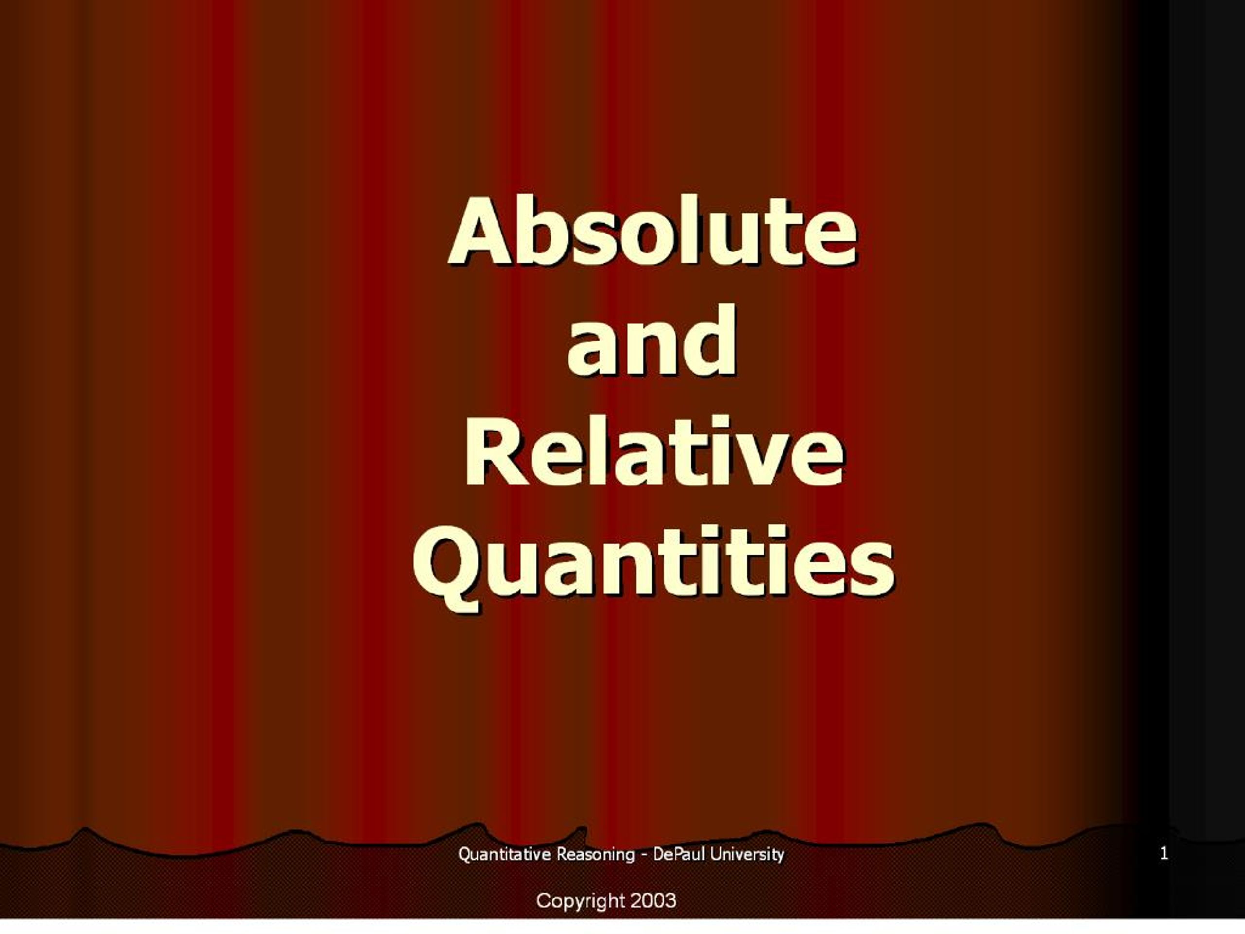PPT - absolute and relative quantities PowerPoint Presentation, free ...