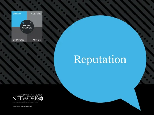 Your reputation is shaped and grown by the choices you make over time.