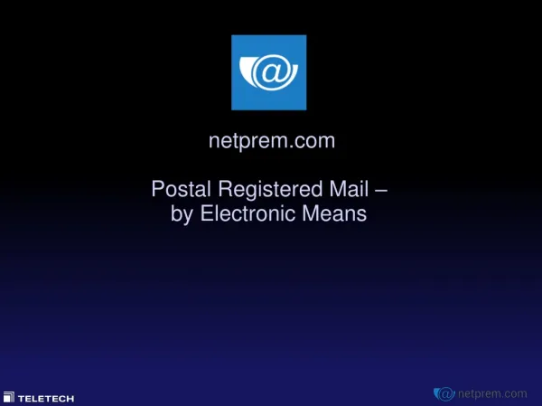 netprem Postal Registered Mail – by Electronic Means