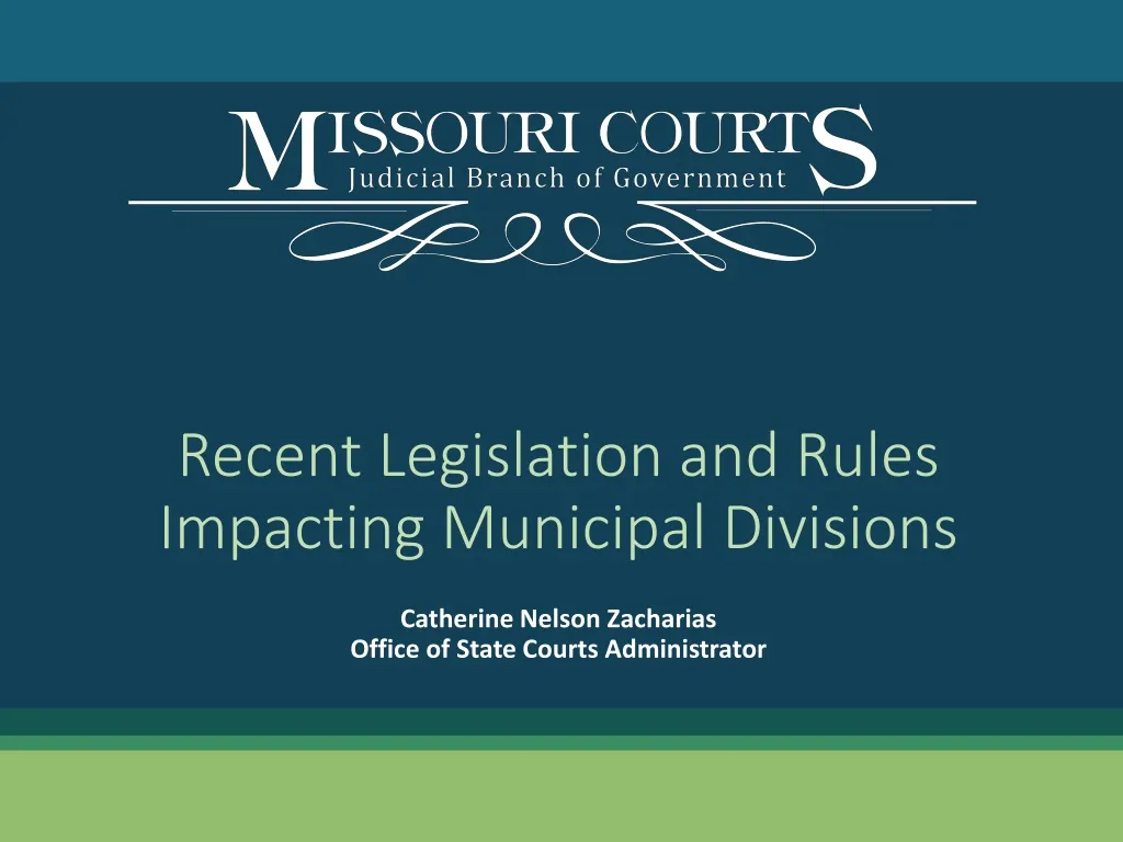 recent legislation and rules impacting municipal divisions