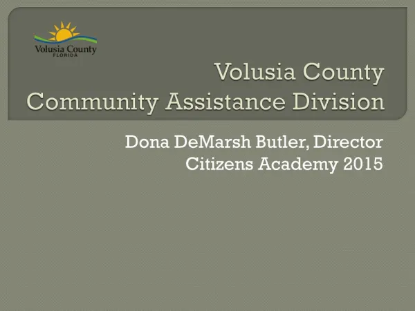 Volusia County Community Assistance Division
