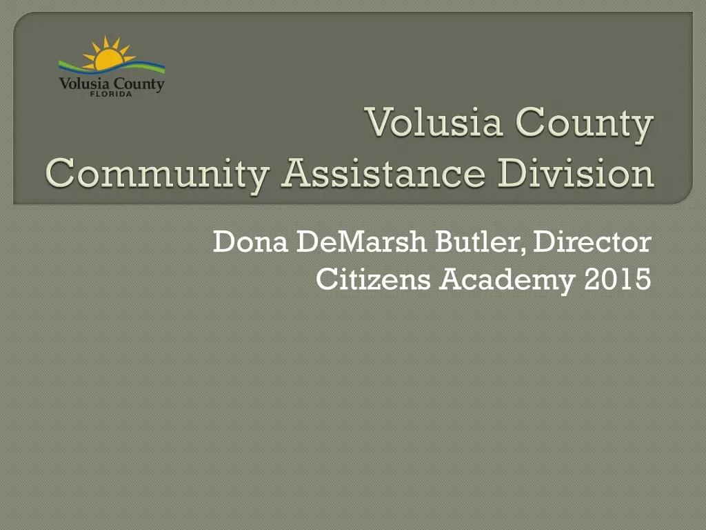 volusia county community assistance division