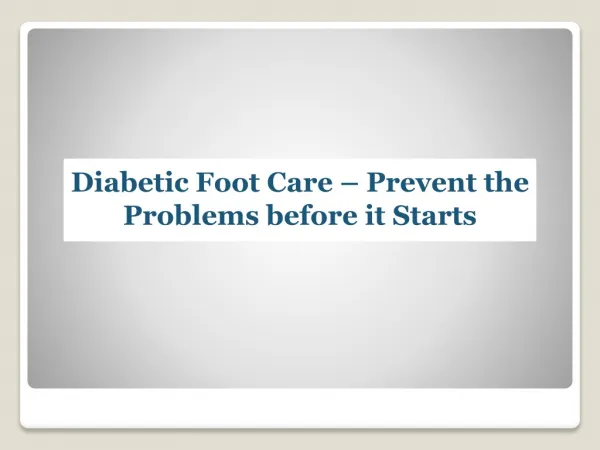 Diabetic Foot Care – Contact Podiatrist in Springfield