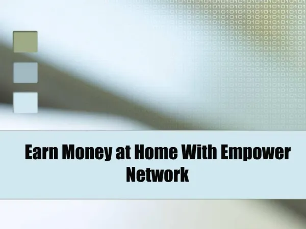 Earn Money at Home With Empower Network