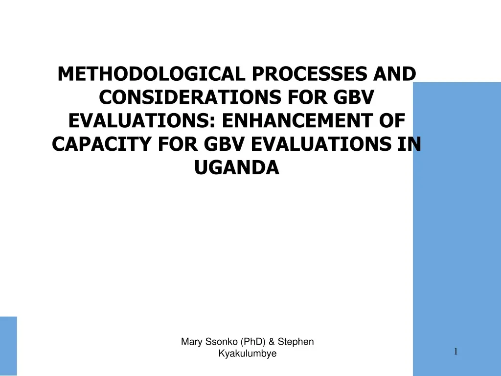 methodological processes and considerations