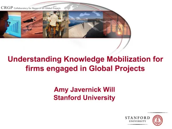 Understanding Knowledge Mobilization for firms engaged in Global Projects