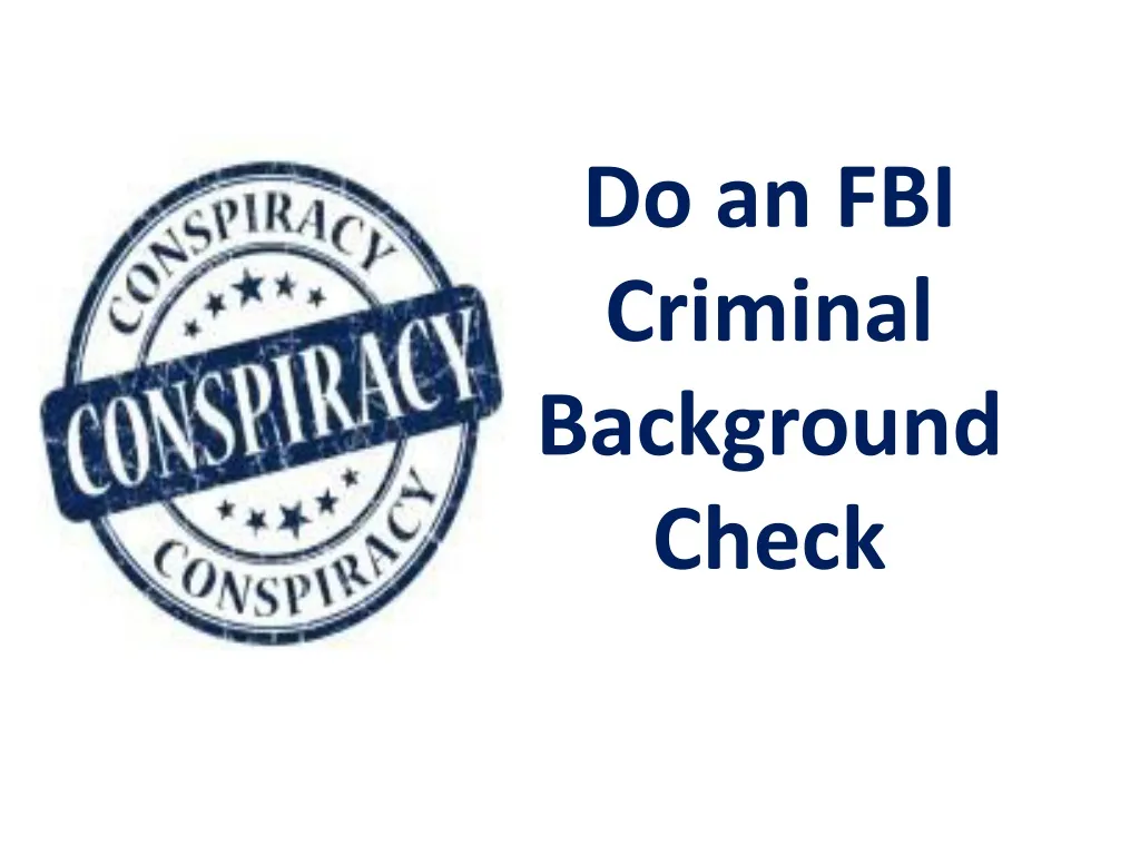 do an fbi criminal background check
