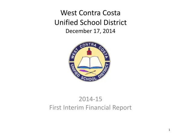 West Contra Costa Unified School District December 17, 2014