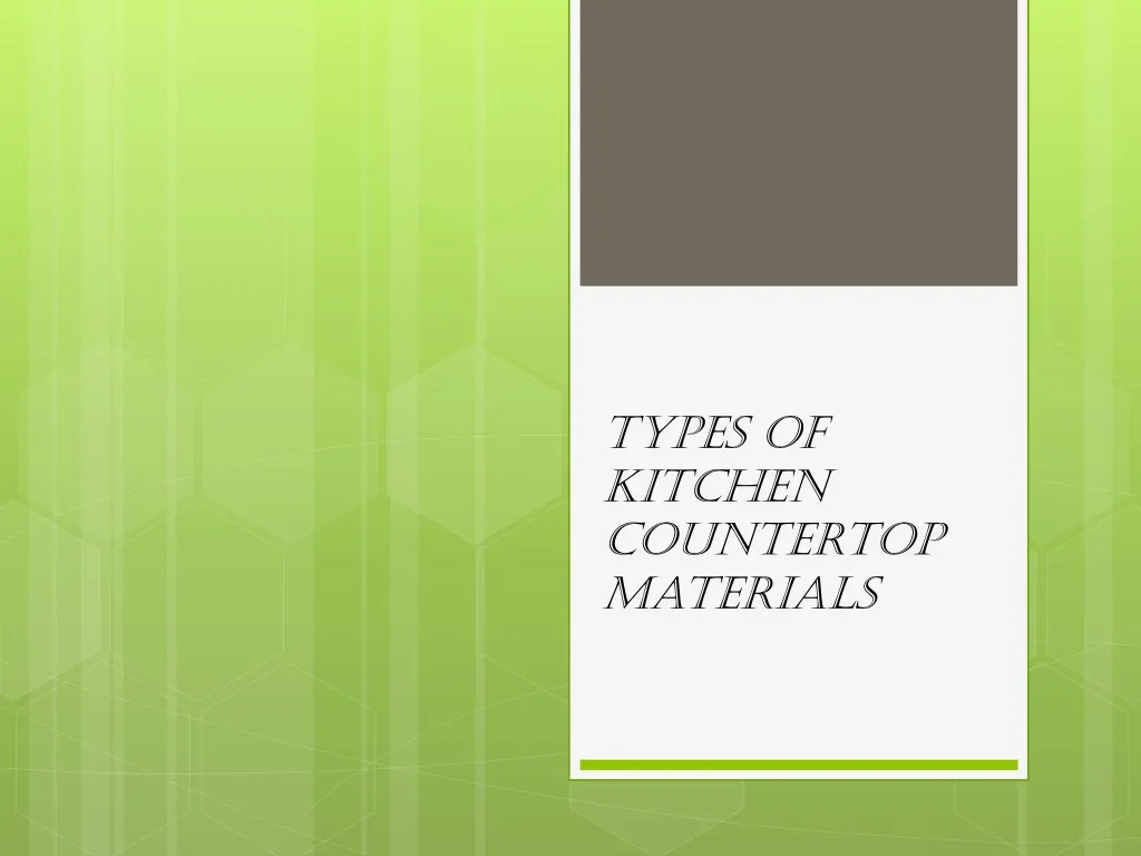 types of kitchen countertop materials