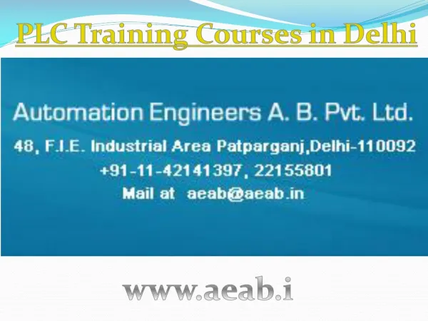 PLC Training Courses in Delhi