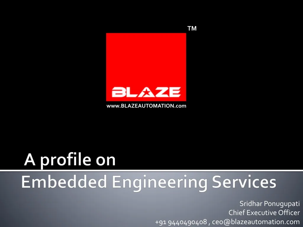 a profile on embedded engineering services