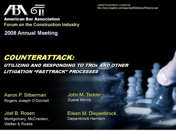 counterattack: utilizing and responding to tros and other litigation