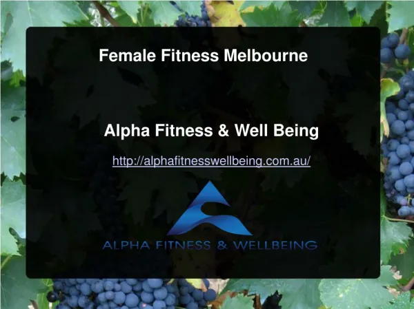 Female Fitness Melbourne