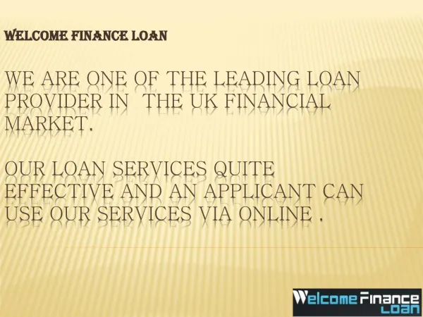 Welcome Loan Finance A Money Maker