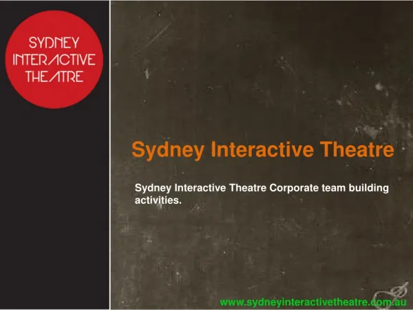 Sydney Interactive Theatre Corporate team building activitie