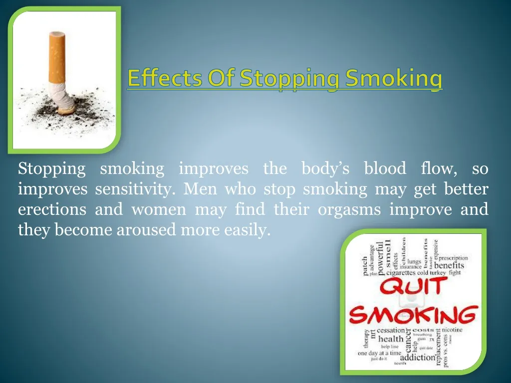 effects of stopping smoking