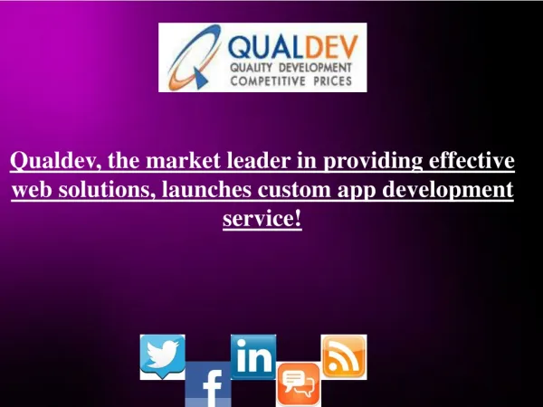 Qualdev, the market leader in providing effective web sol