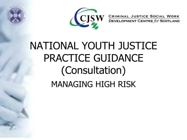 national youth justice practice guidance consultation