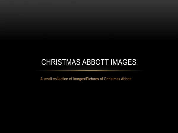 Photos of Christmas Abbott