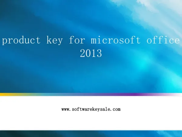 product key for microsoft office 2013