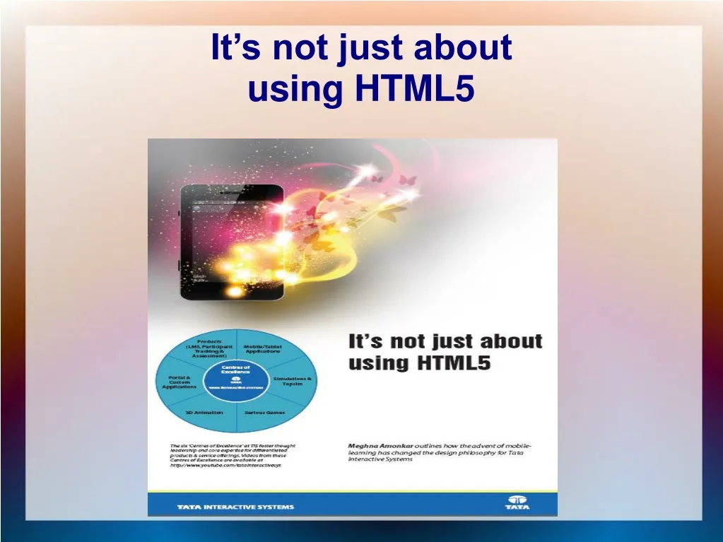 it s not just about using html5