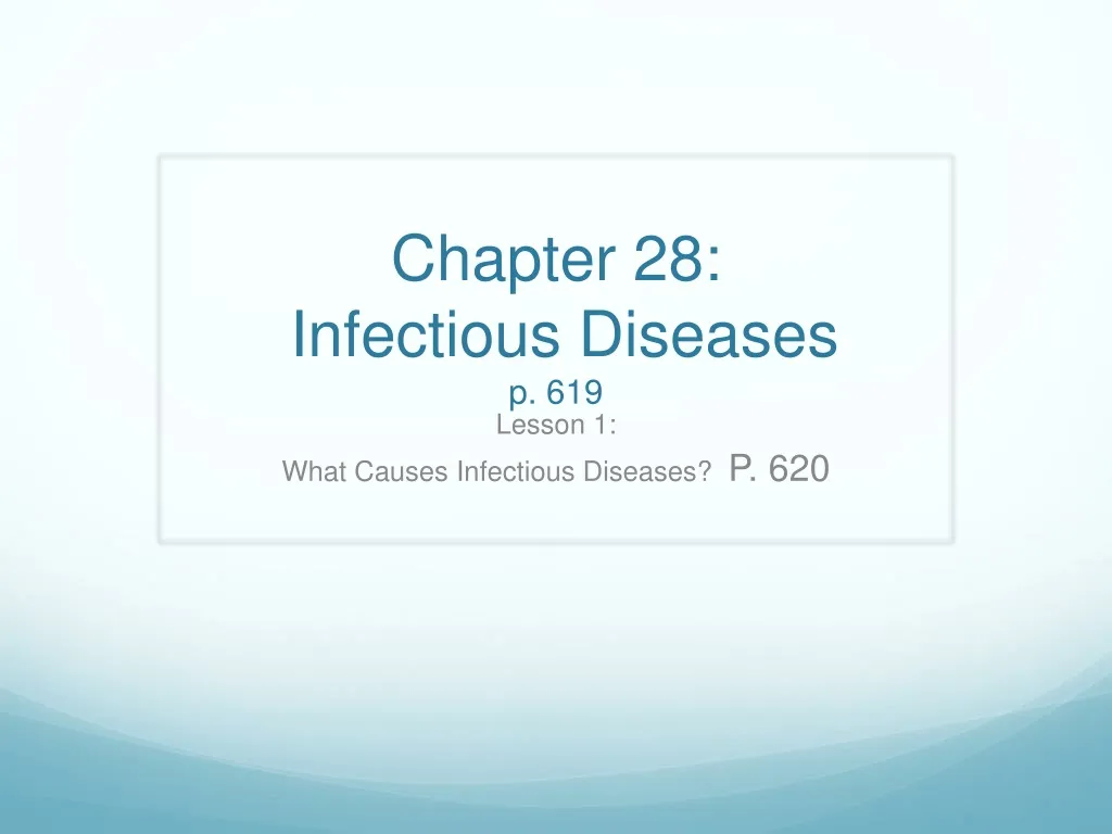 chapter 28 infectious diseases p 619