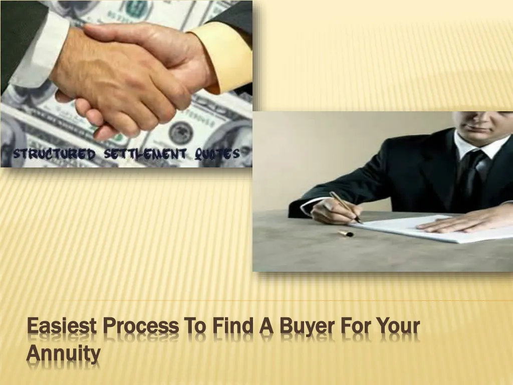 easiest process to find a buyer for your annuity