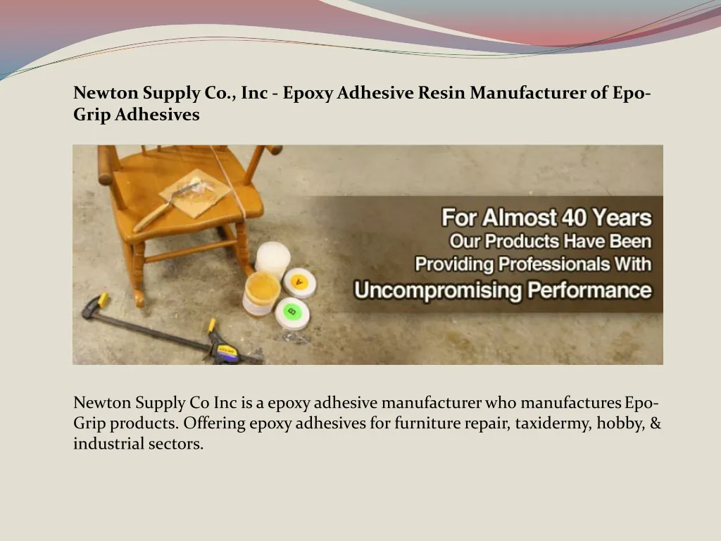 newton supply co inc epoxy adhesive resin