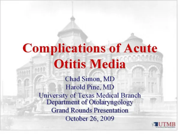 complications of acute otitis media