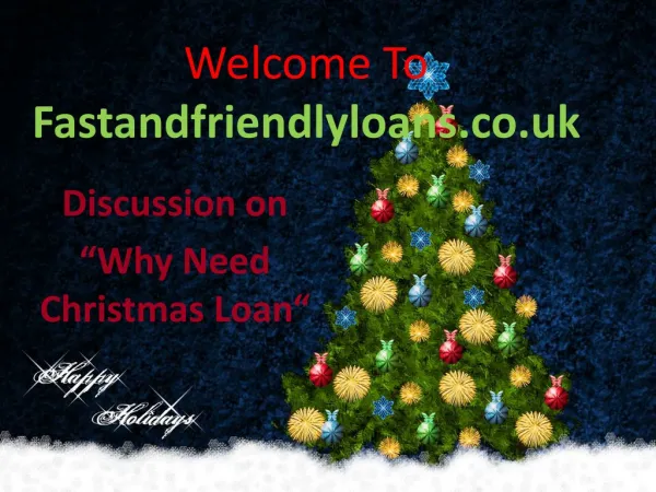 Apply for Fast Christmas Loan