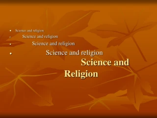 Science and Religion - slide 1
